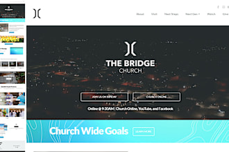 design church website, ministry website, livestream functionality with wix