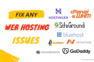 setup website hosting and fix web server issues