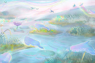 create a quirky, surreal illustration