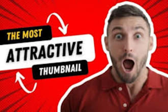 design premium eye catchy youtube thumbnail in 24 hours