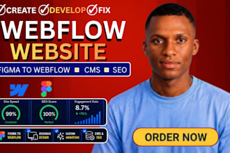 design, redesign webflow website, landing page,  webflow cms, fix webflow bugs