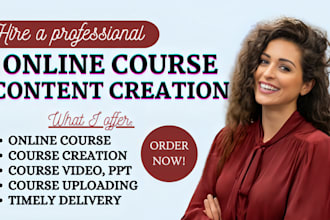 create online course content, course development, medical, real estate course