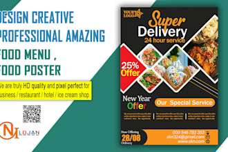 design creative awesome restaurant menu food poster