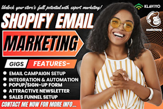 setup mailchimp ecommerce shopify klaviyo email marketing sales funnel flows