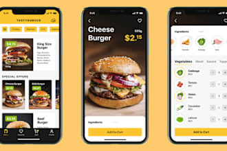 develop food delivery app, grocery, taxi, restaurant, dating app