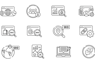 design vector line icons set svgs