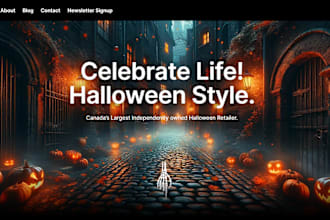 design halloween shopify store pumpkin store  pirate black friday dropshipping