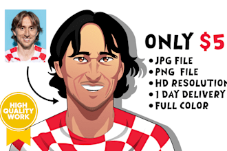 make amazing cartoon portrait from your photo