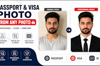 create professional passport and visa photos from any photo