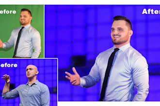 do professional and realistic background replacement