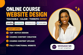 thinkific website kajabi learnworlds teachable podia canvas lms online course