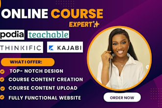 setup lms course on thinkific, teachable, kajabi, podia, learnworlds canvas lms