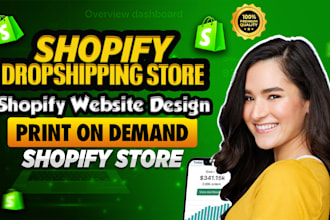 create automated shopify store, dropshipping setup shopify website design