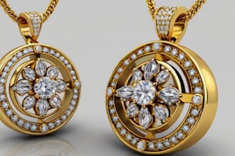 do jewelry cad design, jewelry rendering, 3d cad for 3d printing, and 360 render