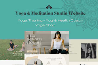 do website for yoga studio, meditation fitness website, personal trainer website