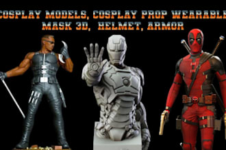 sculpt cosplay models mask 3d helmet cosplay prop wearable cosplay 3d printing