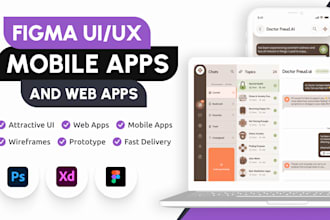 design clean and modern UI UX for your mobile app or website in figma