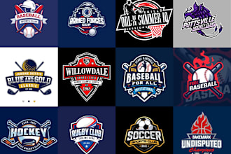 design creative sports team, league, tournament and event logo