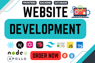 build rebuild custom website development full stack website front end developer