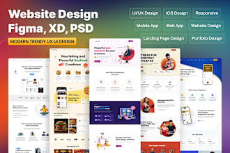 do website UI design, PSD web design, website mockup design