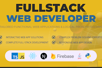 do fullstack website development react nextjs fastapi springboot and more