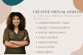 be your creative virtual assistant, social media manager, personal assistant