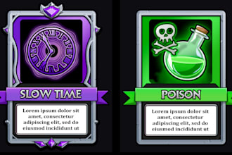 draw card game art, board game, card game design, card box mockup