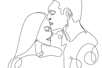 draw illustration with continuous line art