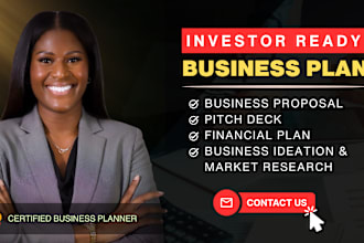 write sba business plan, pitch deck, business proposal