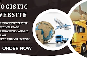 design professional logistic website with booking functionality