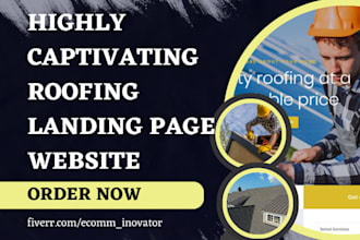 design roofing plumbing handyman hvac contractor agency landing page website