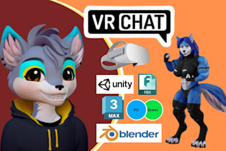 create custom 3d vrchat avatar model furry vr nsfw vrc character
