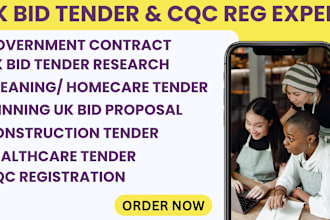 do full cqc registration win cleaning, healthcare, construction, UK bid tender