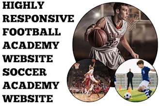 design football academy website soccer academy website basketball website