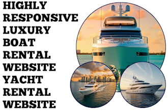 build luxury boat website yacht cruise jet ski and party boat rental website