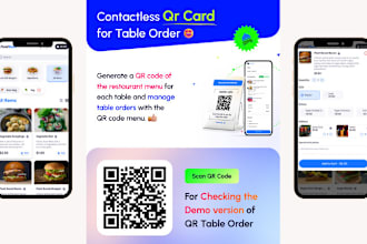 develop a qr code food menu and online ordering system