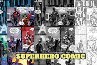 draw superhero comic book marvel cartoon character design comic art illustration