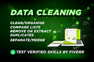 excel data cleaning, merge, format, excel formulas or remove duplicates
