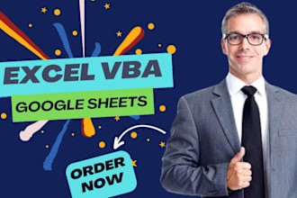 creat excel vba, formulas macros and google sheets