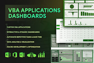 build custom excel vba applications and dashboards