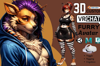 do optimize 3d vrchat avatar furry vrchat avatar character model vrc avi nsfw