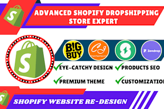 build shopify store shopify dropshippping store build ecommerce development