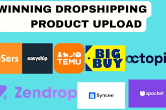upload winning dropshipping product via octopia temu zendrop spocket easyship