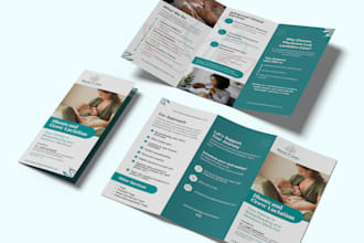 do brochure design for medical and real estate business