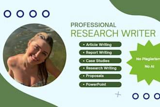 do quality research and summary writings urgently