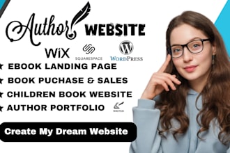 design author website ebook website business website ebook landing page