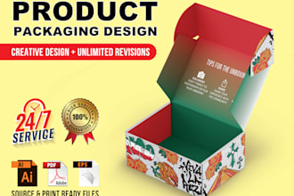 do custom product packaging design, box design and mailer box