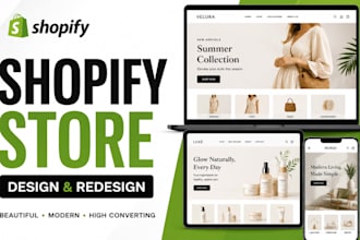 create a branded shopify dropshipping store and redesign shopify store