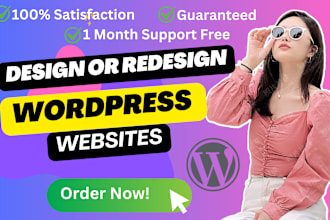 design, redesign, build, rebuild, clone, edit, fix or revamp wordpress website