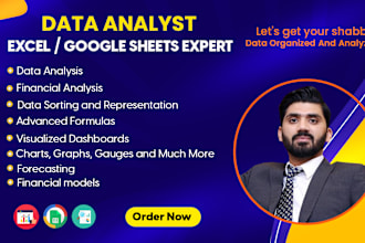 be your data analyst and will do financial analysis